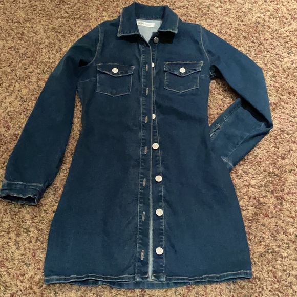 Authentic denim-long jacket - Picture 1 of 4